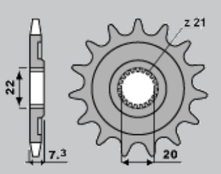 Zębatka przednia 2120 12 honda crf 250 '04-'17, cr 125 '04-'07 (jtf1323.12)