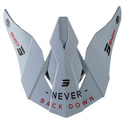 Daszek do kasku Shot Furious Storm szary/czerwony mat