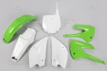 Komplet plastików kawasaki kx 85 '13 restyling kolor oem (zielony/biały) (ka218ke999)