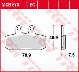 Klocki hamulcowe kh256 organic honda sj 50/100 '93-'00, cmx 250 rebel '97-'99, derbi rambla 125/250/300 '08-'14 przód