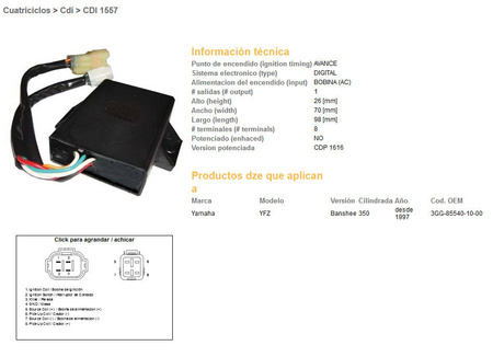 Dze moduł zapłonu cdi yamaha yfz 350 banshee (3gg-85540-10-00)