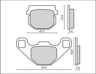 Klocki hamulcowe kh83 (ft 3074)