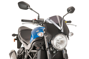 Przednia Szyba Retrovision + Panel Czarny Puig Do Suzuki Sv650 16-22 Mocno Przyciemniona