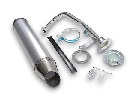 Tłumik Power Force Tuning Srebrny Gy6 Agility 50 4t