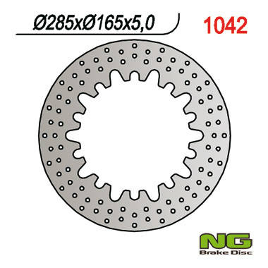 Tarcza hamulcowa przód/tył bmw r80 rt/k75/k1100/r1100rs (285x165x4,8)