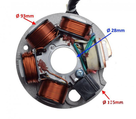 Stator iskrownik 5 cewek do Piaggio Ape TMP 50 Vespa PK 50 XL PK 125 XL