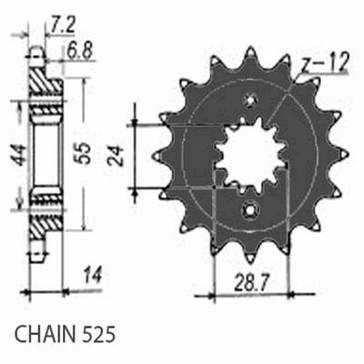 Zebatka napedowa sunstar sunf420-16