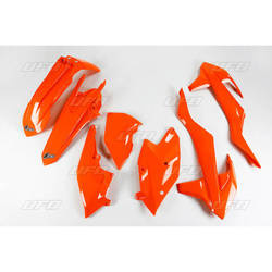 komplet plastików ktm exc/exc-f '17-'19 kolor pomarańczowy fluo (kt518fflu)