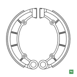Szczęki hamulcowe tył kawasaki klf 300 bayou '89-'05, kvf 300 priare '99-'01, klf 400 bayou '93-'98, kvf 400 prairie '99-'01, h1/kh1 500 '73