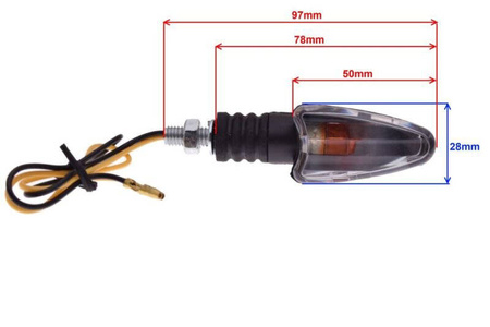 Kierunkowskaz prawy przód czarna obudowa 12V23W