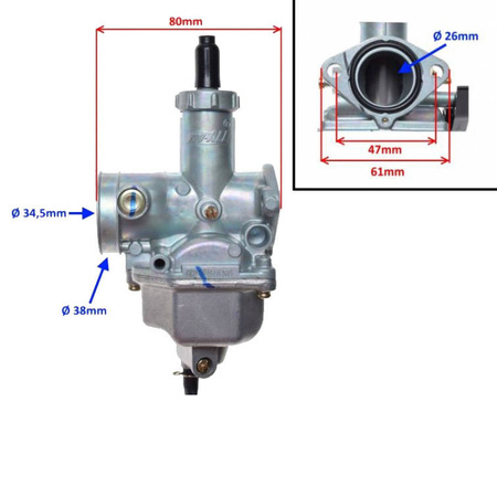 Gaźnik Pz26 do Junak Zipp Romet 125 Cc