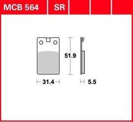 KLOCKI HAMULCOWY TRW MCB564