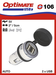 Ładowarka usb do gniazdka zapalniczki podwójna 3300ma (el)