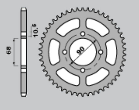 Zębatka tylna 243 53 honda 125 rw '83-'94