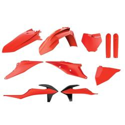 Komplet plastików ktm sx/sx-f '19-'22 w zestawie tablica przednia (8666400006) i osłony amortyzatorów (8398600010) kolor pomarańczowy fluo