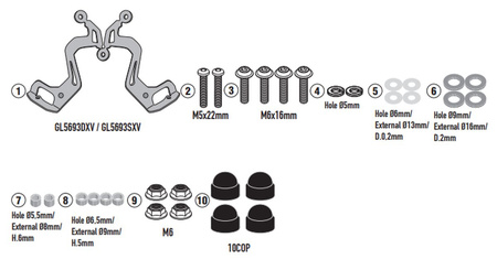 Mocowanie Szyby 3122sk Suzuki Gsx-8s '23-'24