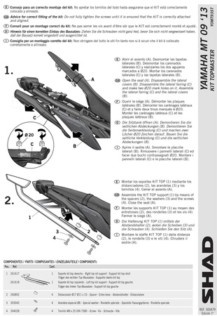 Stelaż kufra tylnego Shad do Yamaha MT 09 Street Rally