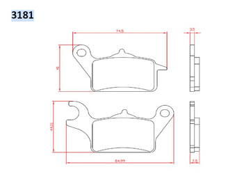 Klocki hamulcowe kh708 honda vision 110 '17-18, zoomer 110 '13-, click 125 '12-17, przód (ft 3181)