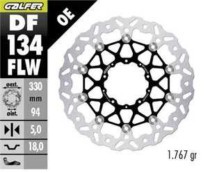 TARCZA HAMULCOWA PRZÓD HONDA CBR 1000RR '20-; CMX 1100 REBEL '21- (WAVE FLOATING) (330X94X5MM)