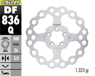 TARCZA HAMULCOWA TYŁ HARLEY-DAVIDSON (300X56X5) (QUBIQ)