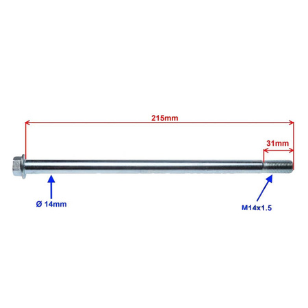 Oś wahacza tył do Junak 904 fi14x215