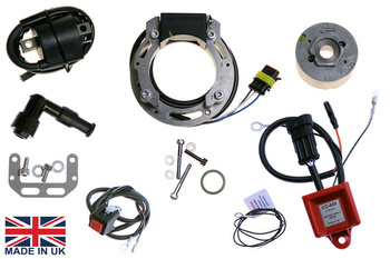 ZESTAW ZAPŁONOWY WIRNIK, CEWKI ALTERNATORA, CEWKA ZAPŁONOWA, FAJKA ŚWIECY, MODUŁ ZAŁONOWY CDI, MAICO 250, 400, 440, 490