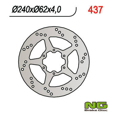 Tarcza hamulcowa przód honda crm 125 90-99 (240x62x4) (6x10,5mm)