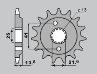 Zębatka przednia 346 15 honda xl 600/650/700v '89-'12 (jtf296.15)