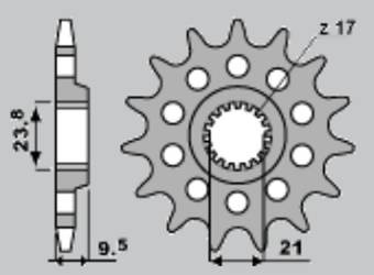 Zębatka przednia 2137 15 (153715jt) kawasaki zx 10r '06-'08