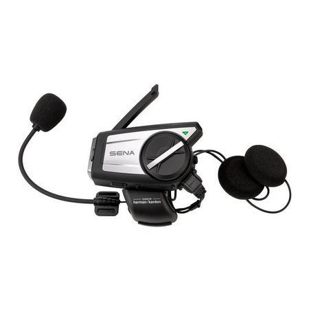 Interkom motocyklowy 50c-01 quantum mesh 2.0 bluetooth 5.0 do 1600m z kamerą ultra hd 4k, radiem fm oraz systemem audio harman kardon ( 1 zestaw ) (el)