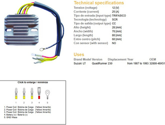 Dze regulator napięcia kawasaki kz1000a2, ltd, a1, z1r (esr101)
