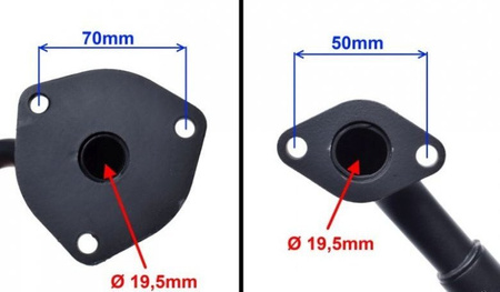TŁUMIK Z KOLANKIEM SKUTER 4T 125 GY6-125