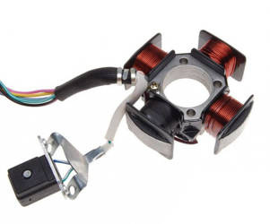 Stator iskrownik 4 cewki 5 przewodów motocykl Romet Zetka