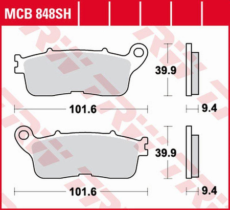 Klocki hamulcowe kh636 sinter street honda vfr 1200f '10-'16, vfr 1200x crosstourer '12-, tył