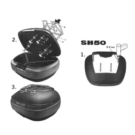 Nakładka kufra Shad SH50 czarna