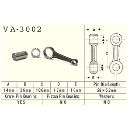 Vesrah - Korbowód Suzuki Lt125 Quadrunner 83-87