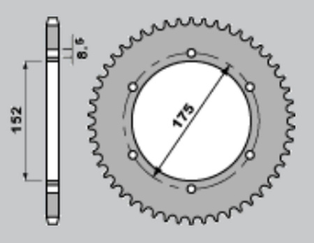 Zębatka tylna 844 55 yamaha dt 125r '88-'92