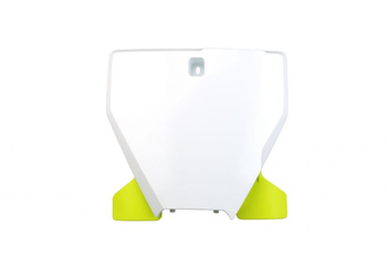 Tablica na numer startowy z poszerzeniem husqvarna tc 125/250, fc 250/350/450 '19-21, kolor biały