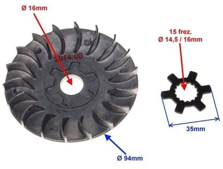 Tarcza zewnętrzna wariatora skuter 2T CPI Longjia Keeway wał 16 mm