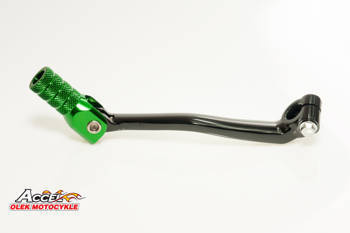 Dźwignia zmiany biegów kawasaki kxf 450 '06-'08 aluminiowa kolor czarny, końcówka zielona