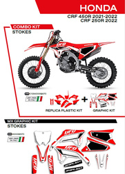 Komplet plastików plukomplet naklejek (oklein) honda crf 250r '22