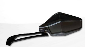 Lusterko uniwersalne aluminiowe anodowane prawe, kolor czarny