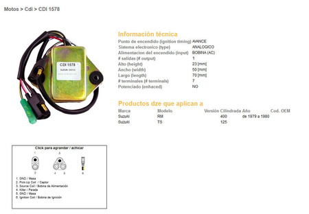 Dze moduł zapłonu cdi  suzuki ts125, rm400 79-80