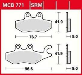 KLOCKI HAMULCOWE TRW MCB771