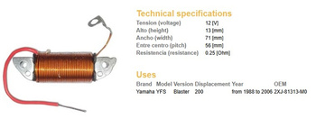 Dze cewka ładowania yamaha yfs200 blaster