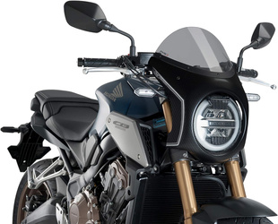 Szyba Półowiewka Puig W Stylu Retro Do Honda Cb1000r Neo Sports Cafe 18-22 Obudowa Carbon / Lekko Przyciemniona