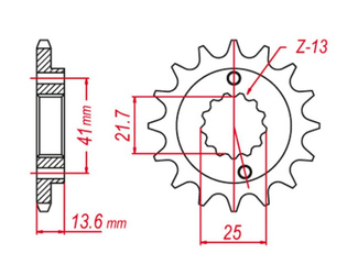 Zębatka przednia 2099 15 honda xr 650 r '00-'07 (+1), kawasaki zx-6r '98-'05, zx-6rr '03-'05 (jtf1307.15) łańc.519