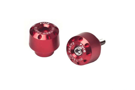 Ciężarki / końcówki kierownicy krótkie puig do kawasaki z650 17-22 czerwone