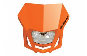 Polisport lampa przednia model lmx (żarówka halogenowa) kolor pomarańczowy