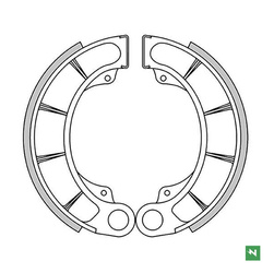 Szczęki hamulcowe tył honda trx 400at '04-'07, trx 450es '98-'01, trx 420 fourtrax '07-'19, trx fourtrax/rancher 350 '00-'05, trx 400fw '95-